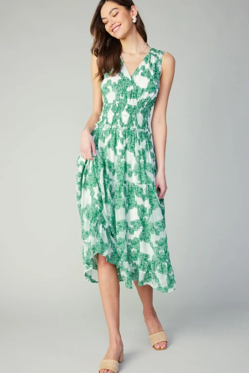 Abstract Motif Maxi Dress