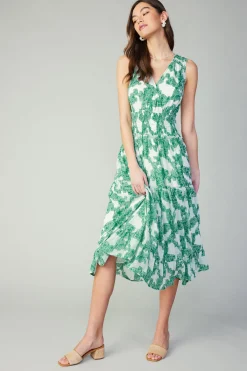 Abstract Motif Maxi Dress