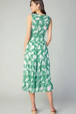 Abstract Motif Maxi Dress