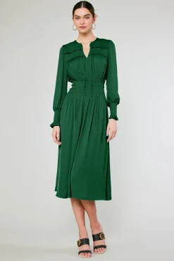 Aida Smocked Midi Dress