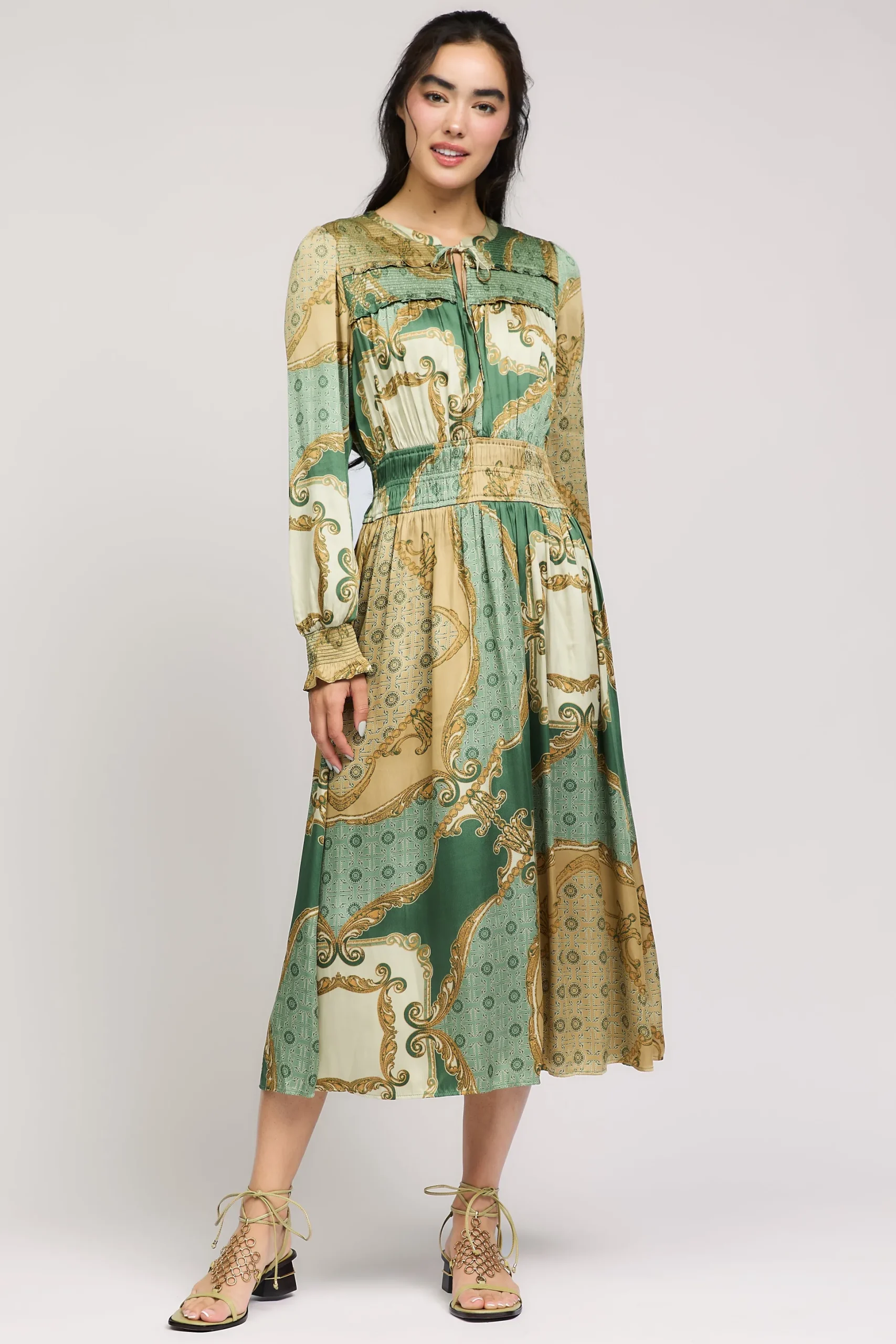 Aida Smocked Midi Dress