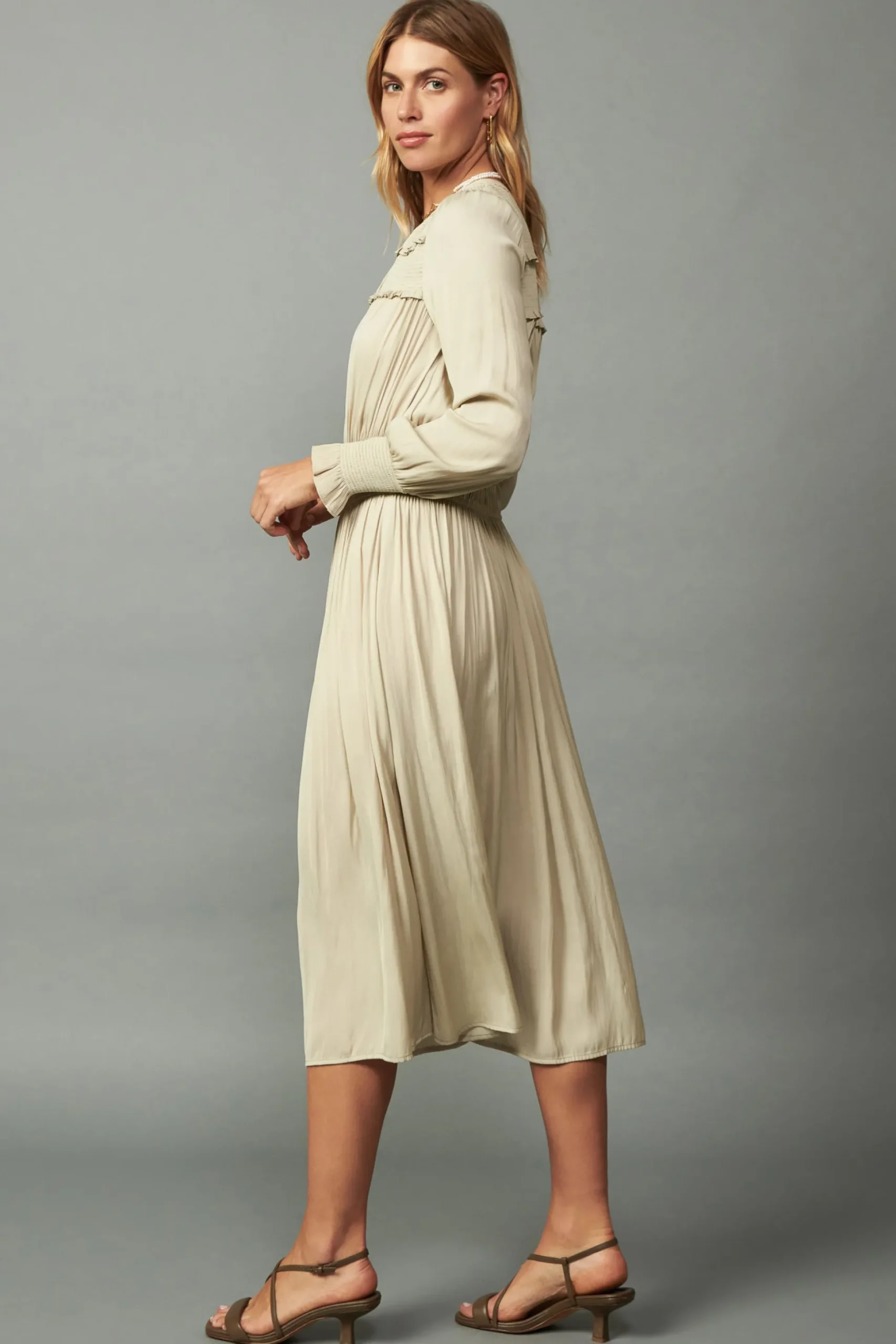 Aida Smocked Midi Dress