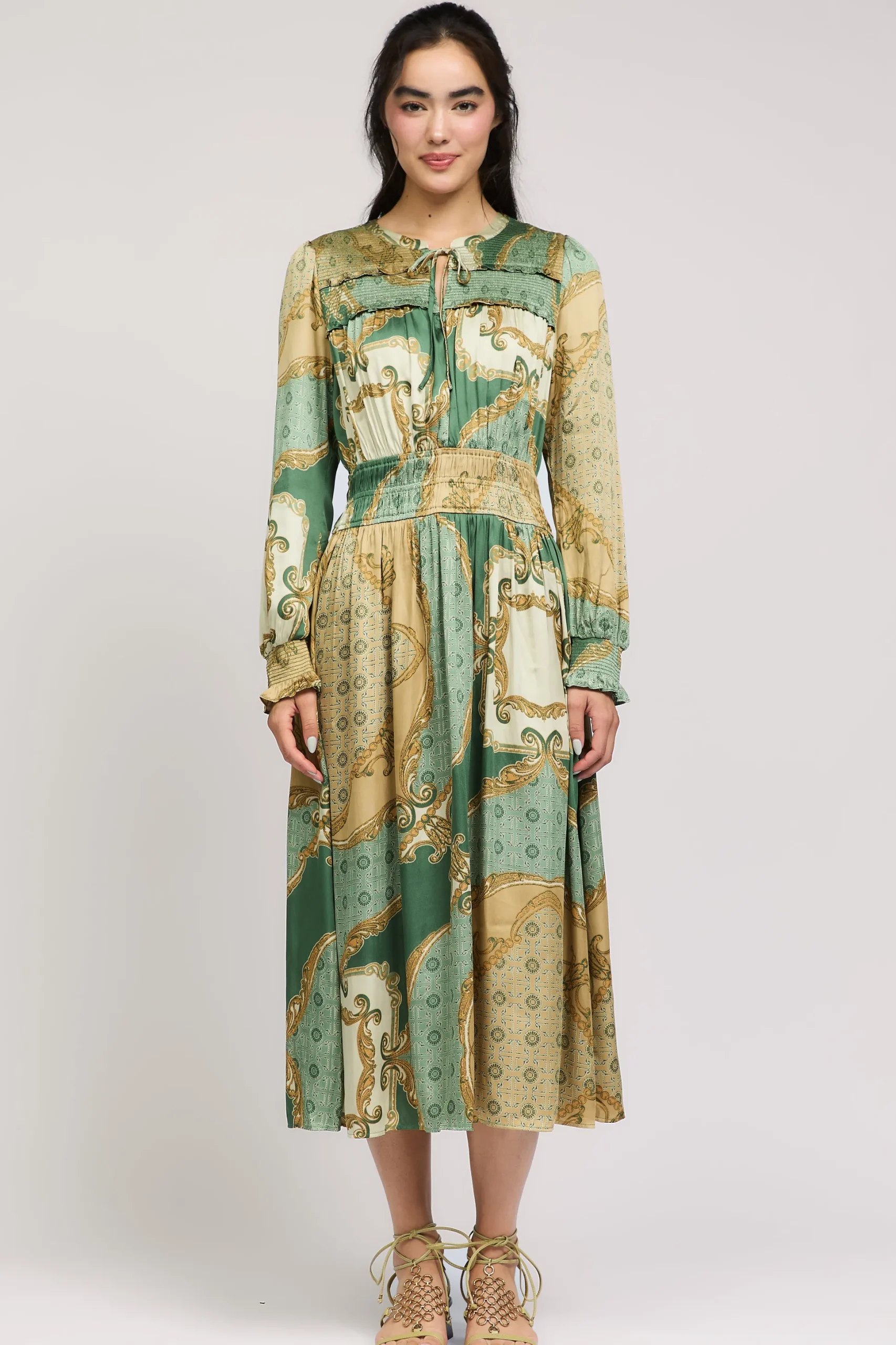 Aida Smocked Midi Dress