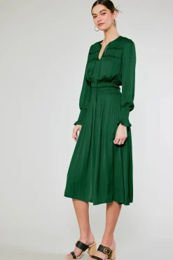 Aida Smocked Midi Dress