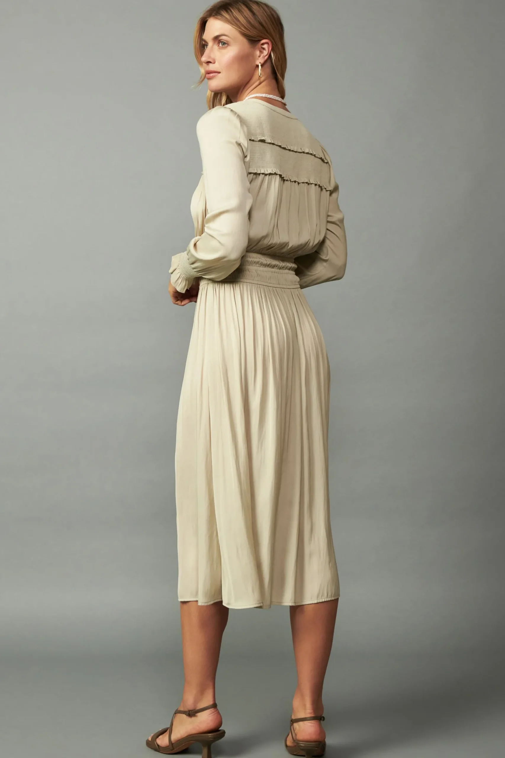 Aida Smocked Midi Dress