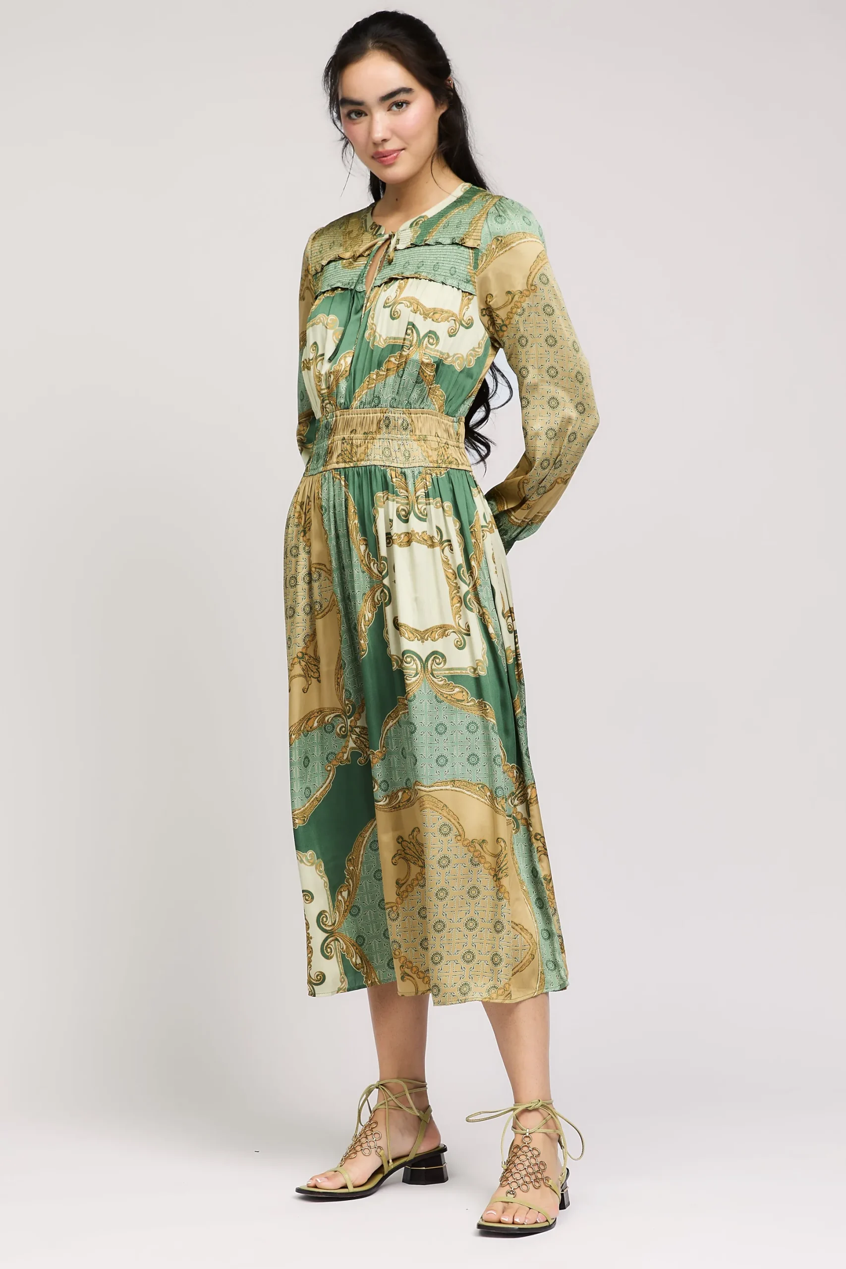 Aida Smocked Midi Dress