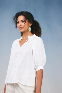 Angelica Pleated Blouse