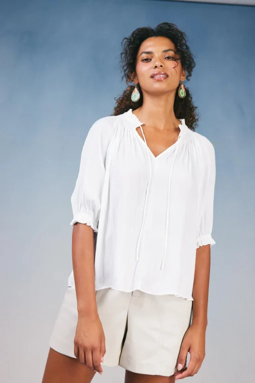 Angelica Pleated Blouse