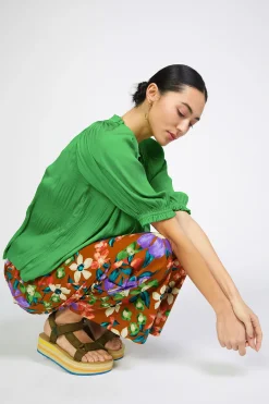Angelica Pleated Blouse