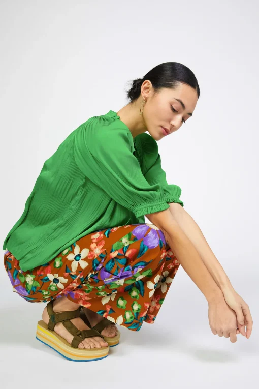 Angelica Pleated Blouse