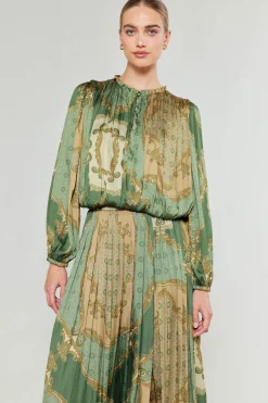 Asymmetrical Vintage Print Skirt