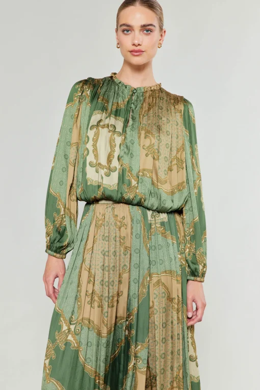Asymmetrical Vintage Print Skirt