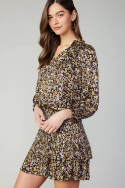 Aurelie Floral Print Mini Dress