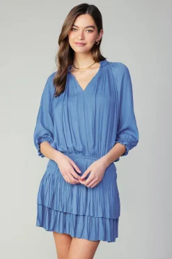 Aurelie Pleated Mini Dress