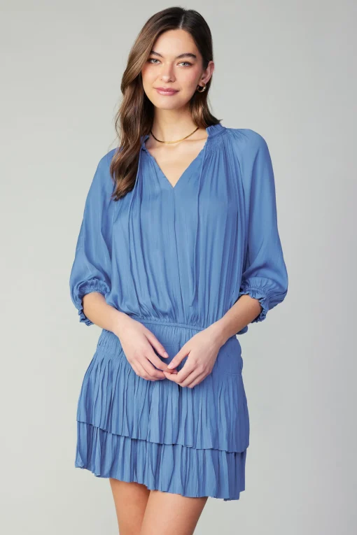 Aurelie Pleated Mini Dress