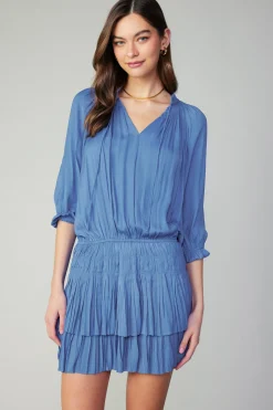 Aurelie Pleated Mini Dress