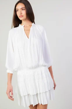 Aurelie Pleated Mini Dress