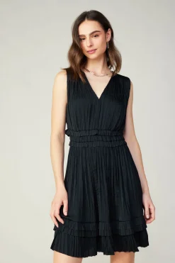 Aurora Crinkle Pleated Mini Dress