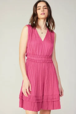 Aurora Crinkle Pleated Mini Dress
