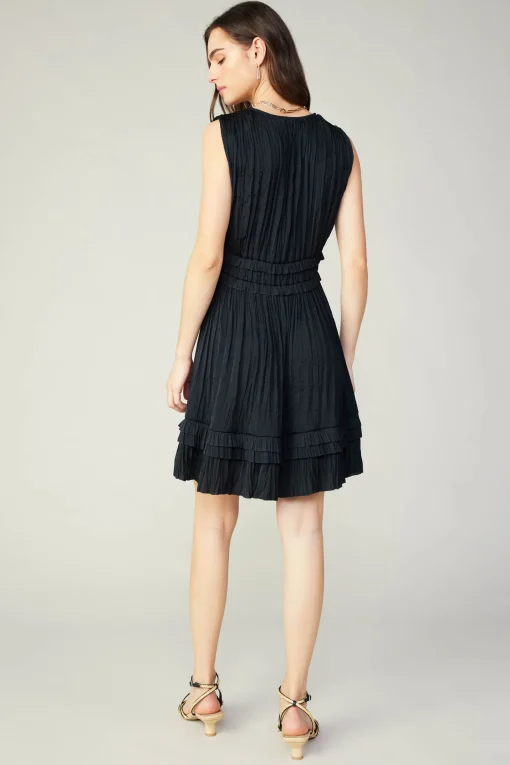 Aurora Crinkle Pleated Mini Dress