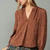 Autumn Split Neck Blouse