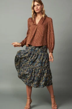 Autumn Split Neck Blouse