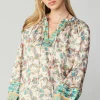 Autumnal Border Print Blouse