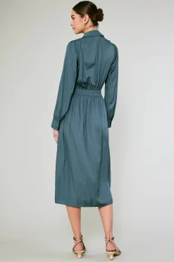 Belted Buttondown Shirt Dress