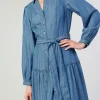 Belted Collar Shirt Dress