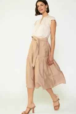 Belted Midi Skirt