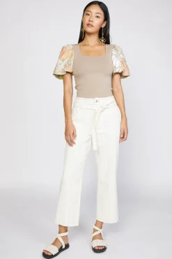 Belted Straight Leg Pant