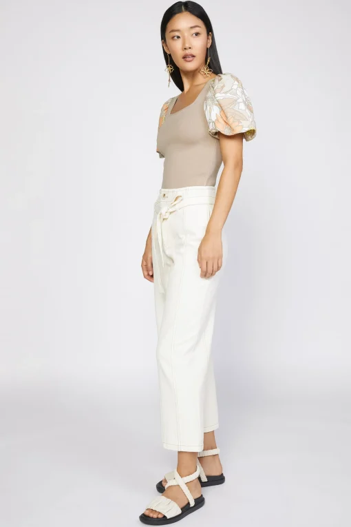 Belted Straight Leg Pant