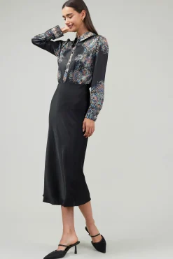 Bias Midi Skirt