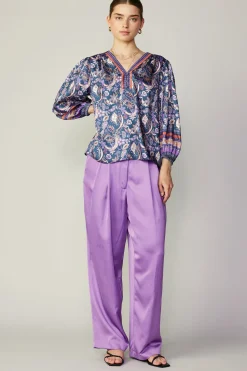 Border Print Paisley Top