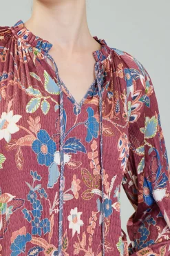 Botanical Pleated Blouse