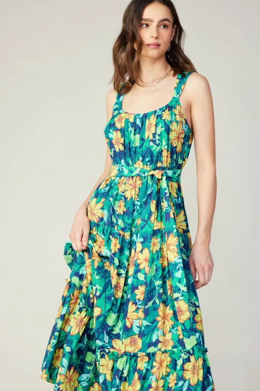Botanical Tiered Ruffle Dress