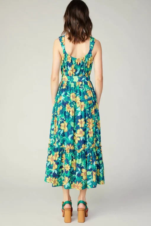 Botanical Tiered Ruffle Dress