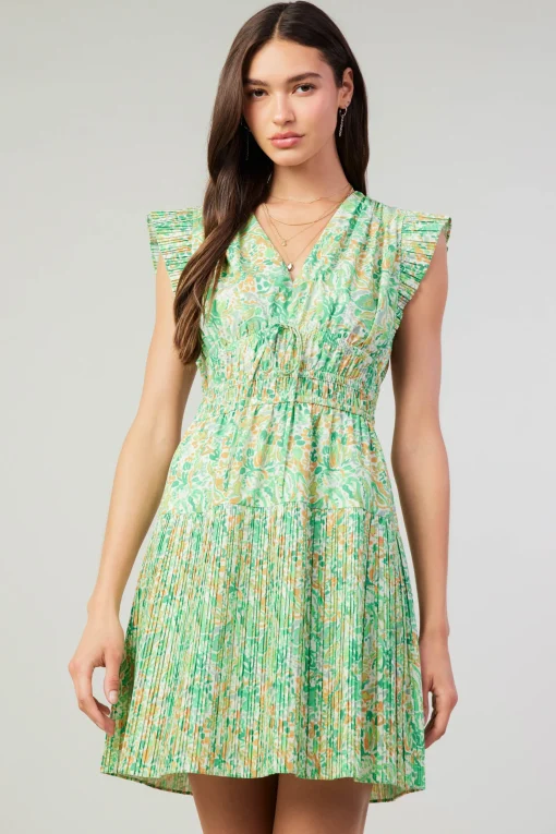 Briene Pleated Mini Dress