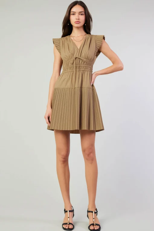 Briene Pleated Mini Dress