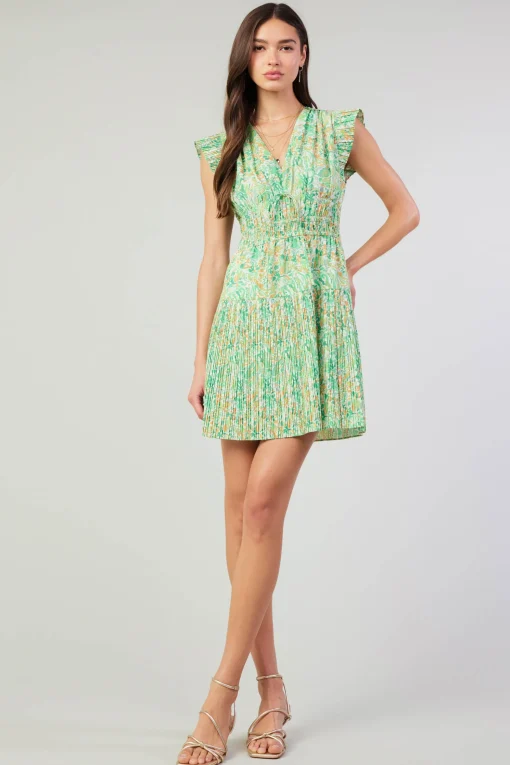 Briene Pleated Mini Dress