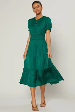 Brooklyn Pleated Midi Dress