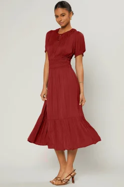 Brooklyn Pleated Midi Dress