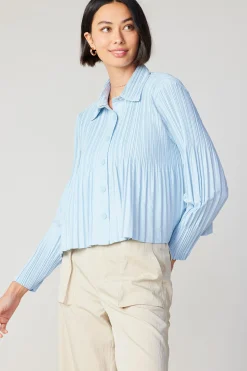 Button Down Pleated Top