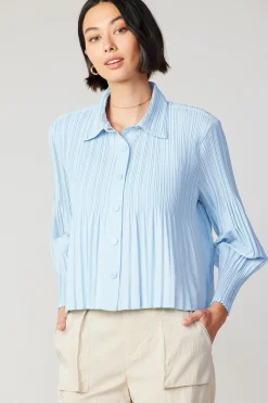 Button Down Pleated Top
