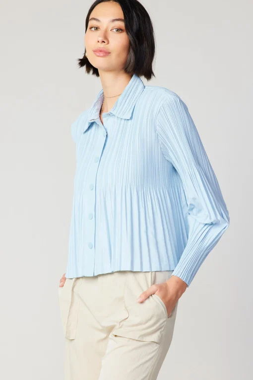 Button Down Pleated Top