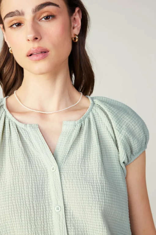 Buttoned Cotton Blouse