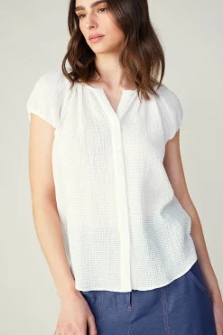 Buttoned Cotton Blouse