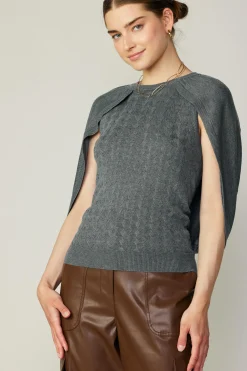 Cape Layered Sweater Top