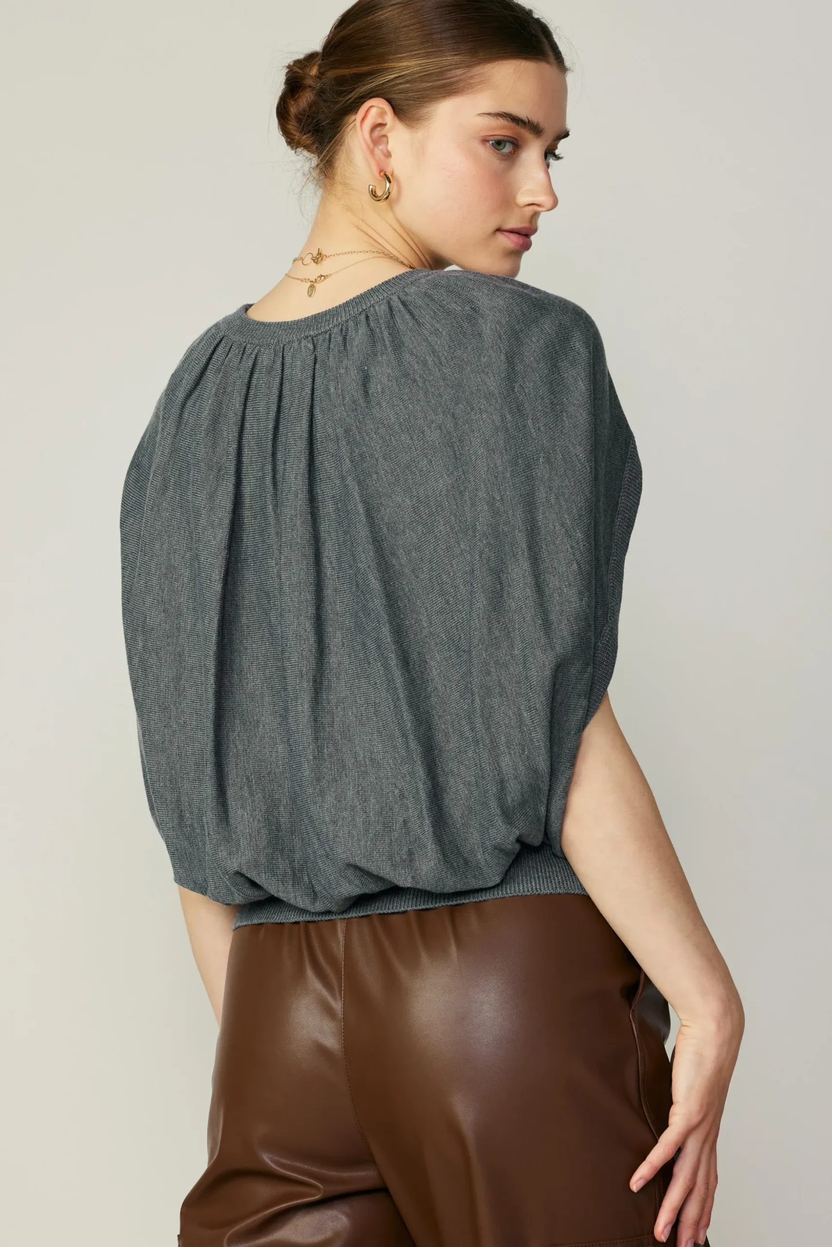 Cape Layered Sweater Top