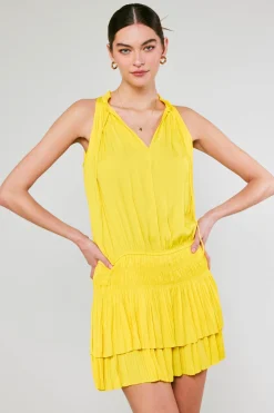 Cara Pleated Mini Dress